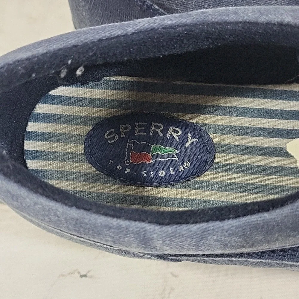Sperry Top Sider Boat Shoes Womens Sz 9 Navy Blue‎ Platform Chunky Y2K Sneakers
